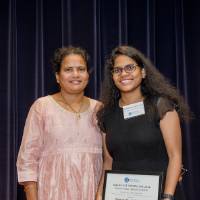 Hemalatha Sabbineni with her supporter